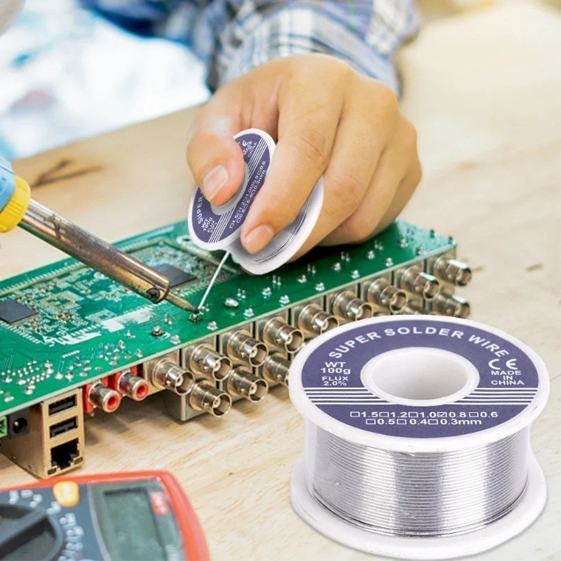 【COD】Thiếc Hàn Lõi Thông 0.8mm – 63A Hàn Pin, Bo Mạch, Mối Hàn Đẹp, Loại Tốt, Dễ Dùng, Không Bắn