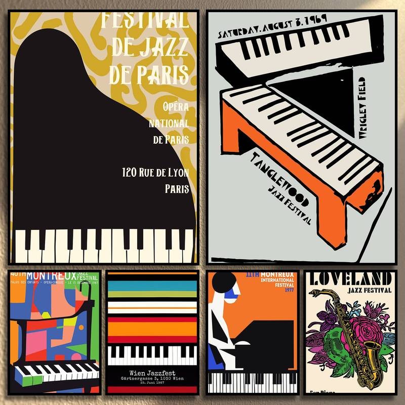 Swing Era Jazz Canvas Art Home Wall Decor Canvas Poster
