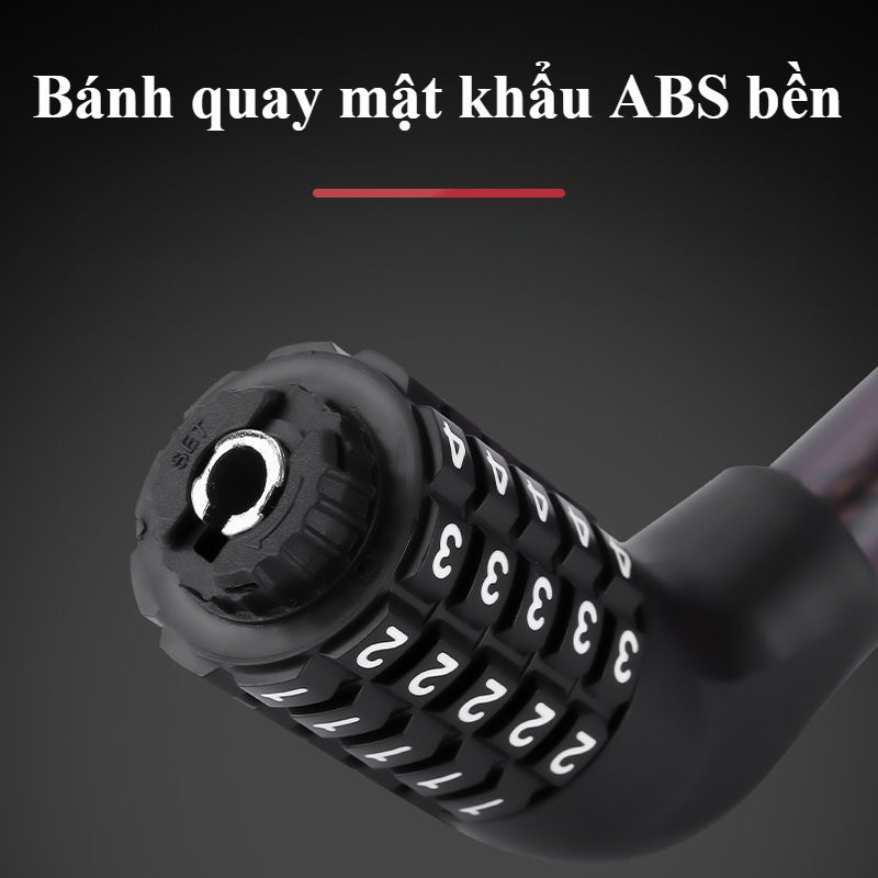 40/60cm Khóa Xe đạp Dây Cáp 5 Số,Khóa mã chống trộm xe đạp,đổi Mật Khẩu Chống Trộm Hiệu Quả