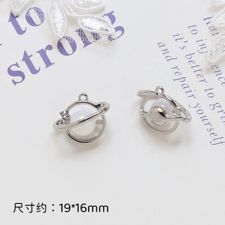 Giữ Màu Sắc Kẻ Sọc Zirconi Niche Hành Tinh Mặt Trăng Series Mặt Dây Chuyền DIY Handmade Trang Sức Tay Vòng Cổ Bông Tai Phụ Kiện Chất Liệu