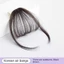 Roy Air Bangs Hairpiece Đen Nâu Tổng Hợp - Phù Hợp Cho Nữ Và Bé Gái