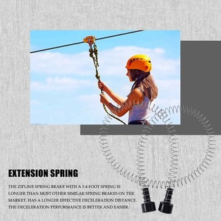 Zipline lò xo phanh thép không gỉ 165cm, giảm tốc độ cho zipline hạng nặng