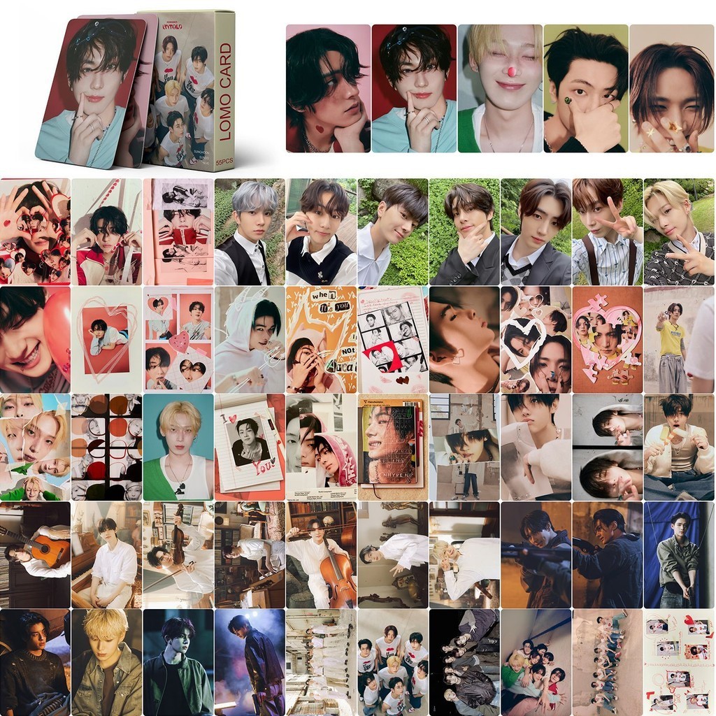 55 chiếc EN Lomo Cards ROMANCE UNTOLD MEMORABILIA GGU GÓI Thẻ ảnh máu cam HEESEUNG JAKE JAY JUNGWON NI-KI SUNGHOO Solo Bưu thiếp YM