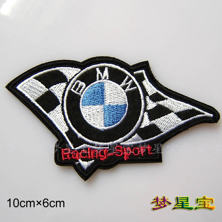 Khâu Trên Sắt Trên Thêu Miếng Dán BMW Đua Xe Thiết Kế Logo Quần Áo Lỗ Sửa Chữa Huy Hiệu Xe Máy Ký DIY Miếng Dán Dành Cho Người Phụ Nữ Túi
