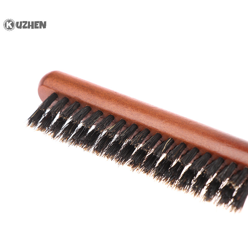 Kuzhen Salon Lược Chải Tóc Tay Cầm Lược Lưng Lông Boar Tự Nhiên HOT