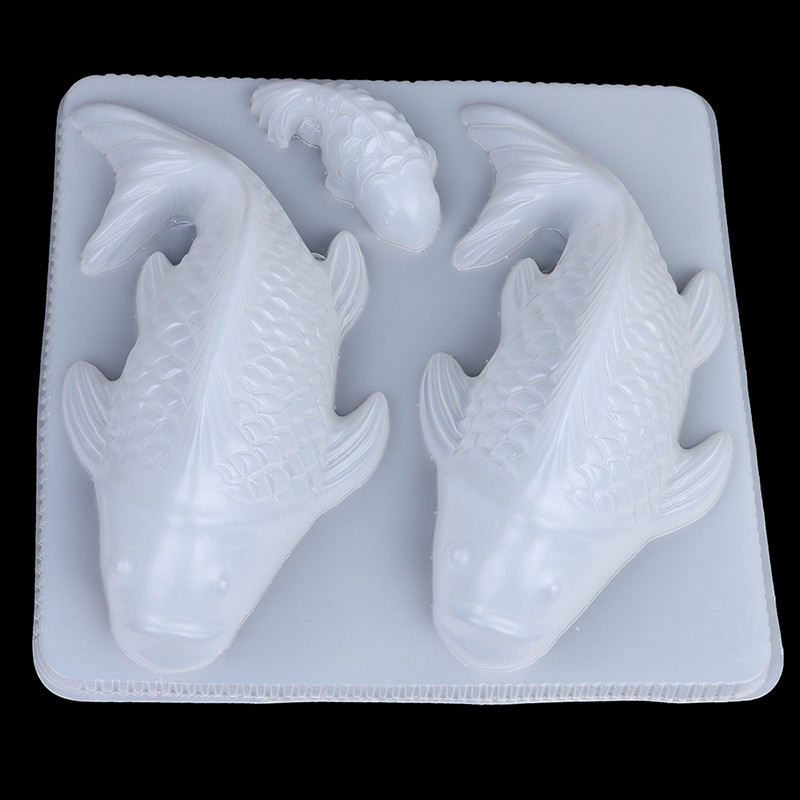 < Beartwo > 1 Khuôn Làm Bánh Silicon Cá Chép Koi Sáng Tạo 3D Xà Phòng Làm Khuôn DIY Dụng Cụ Nướng Bánh Đẹp