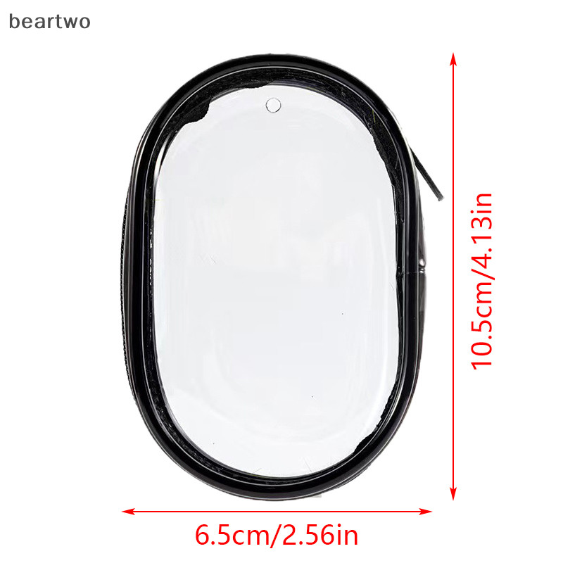 < Beartwo > Túi đựng mỹ phẩm trong suốt PVC màu đen mới Hộp đựng đồ trang sức Cáp dữ liệu di động Tai nghe Sạc tiền xu Túi lưu trữ Đẹp