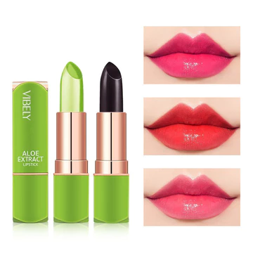 Son dưỡng môi đổi màu Aloe Vera - Son môi dưỡng ẩm - Son môi thạch - Son dưỡng môi dưỡng ẩm - Son dưỡng môi chống dính chống thấm nước lâu trôi Lip Tint - Mỹ phẩm trang điểm chăm sóc môi