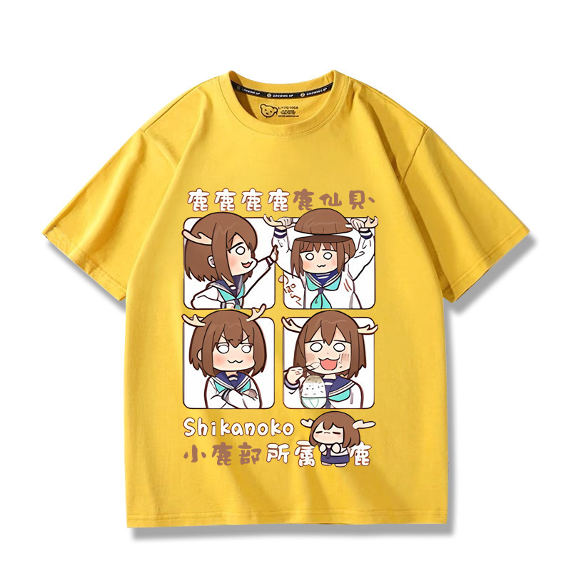 My Deer Friend Nokotan Torako Koshi Noko Shikanoko Cosplay vải 3D mùa hè Áo thun Anime tay ngắn hàng đầu