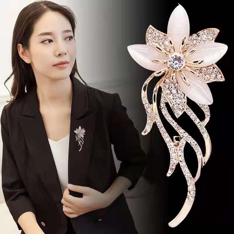 [Yunyuan] Trâm cài thời trang phong cách Hàn Quốc Khăn quàng cổ nữ Khóa chống lộ Khóa ghim hoa Phụ kiện trang sức