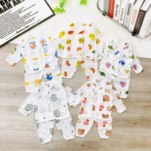 Bộ áo quần dài Cotton Giấy chất thoáng mát hoạ tiết đáng yếu cho BÉ Gối BéBi SHOP