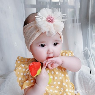 Turban Vải Đính Hoa, Băng Đô Tone Màu Pastel Phong Cách Hàn Quốc Cho Bé Gái HaminStore