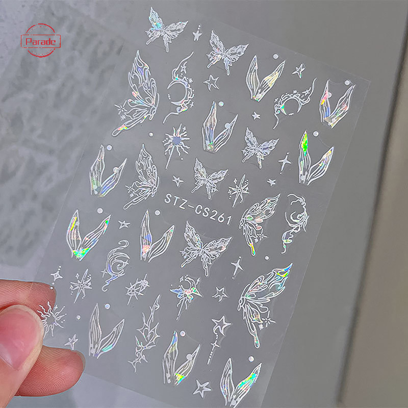 Diễu Hành Giấc Mơ Sáng Nàng Tiên Cá Đuôi Dán Móng Tay Đề Can 3D Móng Tay Nghệ Thuật Thiết Kế Trang Trí Đề Can VN