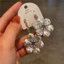 Bông tai thủ công Bông tai hoa trắng Zircon Bán buôn nữ