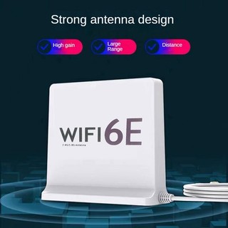 👑Ăng-ten WiFi 6E di động 2.4G / 5G / 6G có cáp Ăng-ten không dây trong nhà có đáy từ tính cho thẻ mạng Dễ dàng cài đặt màu trắng