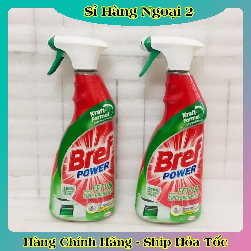 [Mẫu mới nhất] Chai Xịt Tẩy Dầu Mỡ Nhà Bếp Bref Power Dung Tích 750ml Dùng Được Cho Máy Hút Mùi, Lò Nướng