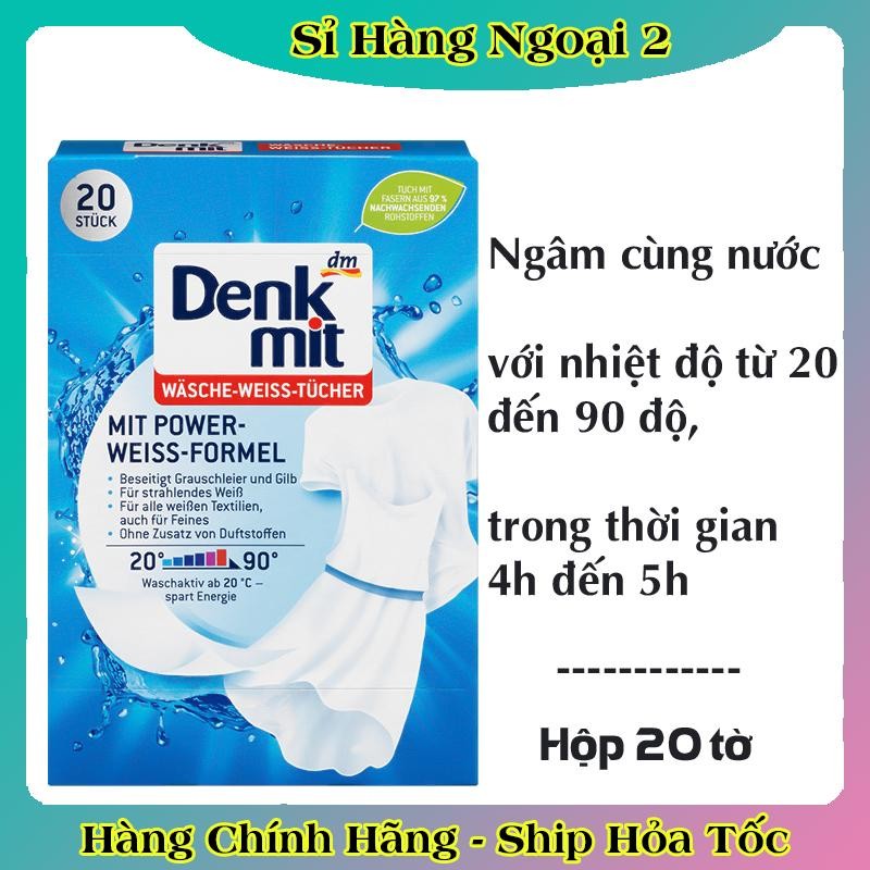 Combo Bột tẩy trắng quần áo Denkmit Oxi Power WEISS và Domol 750g đánh bay vết bẩn cứng đầu - Hàng nội địa Đức