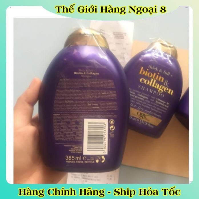 [auth] Dầu gội và xả chống rụng tóc Biotin & Collagen Đức- 385ml Đủ Bill [Hot]