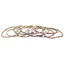 BTF 9 Chiếc Nhiều Màu Sắc Zirconia Co Giãn Vòng Tay Nhiều Màu Kim Cương Giả Móc Tay Trang Sức