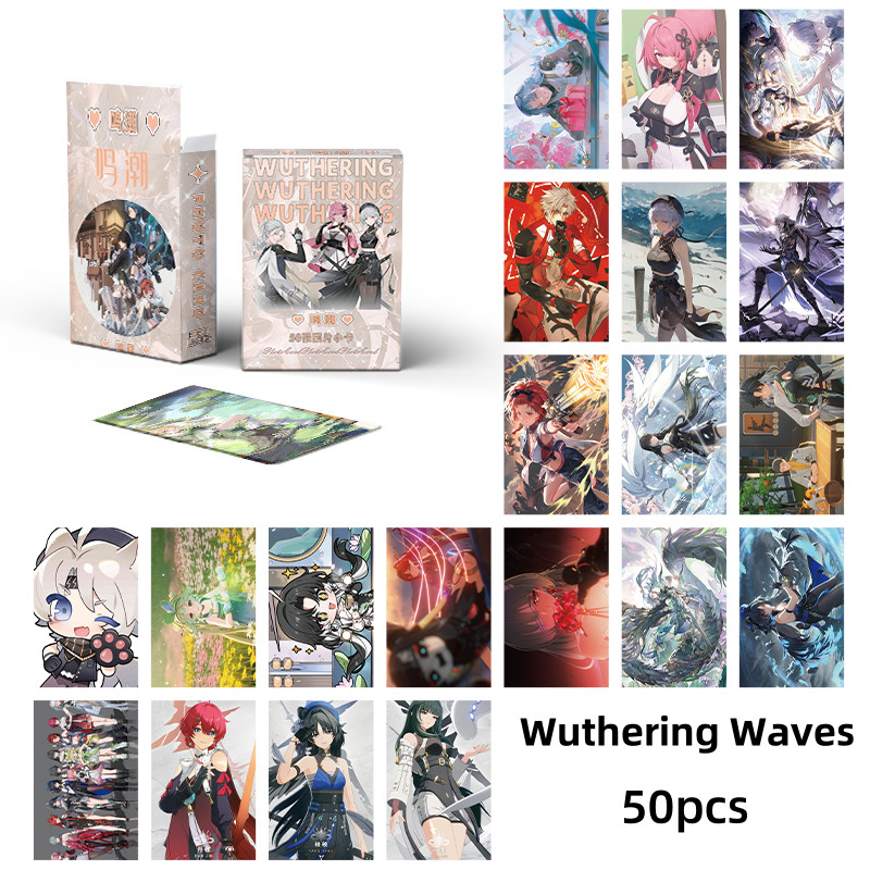 50-55 chiếc Manhwa Game Identity V Honor of Kings Laser Holographic Lomo Cards Sky: Children of the Light Wuthering Waves Photocards Blue Archive AOTU Hologram Bưu thiếp
