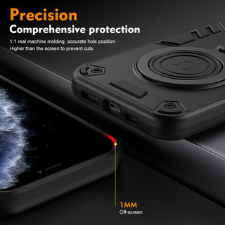 Dành Cho iphone 11 Pro Max Ốp điện thoại Kim Loại Nhẫn Đứng Mềm TPU Edge Cứng PC Mặt Sau Chống Sốc Mỏng Vỏ