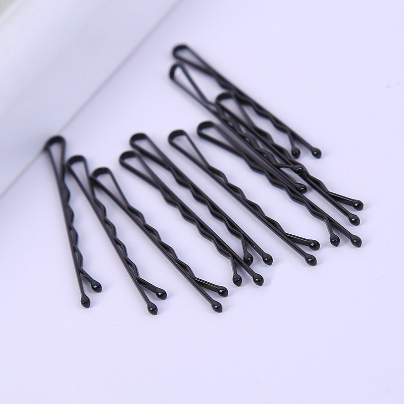 10 / 50 Chiếc Đen Kẹp Tóc Dùng Một Lần Pin Mũ Barrettes Sóng Kẹp Tóc Cầm Dụng Cụ Tạo Kiểu