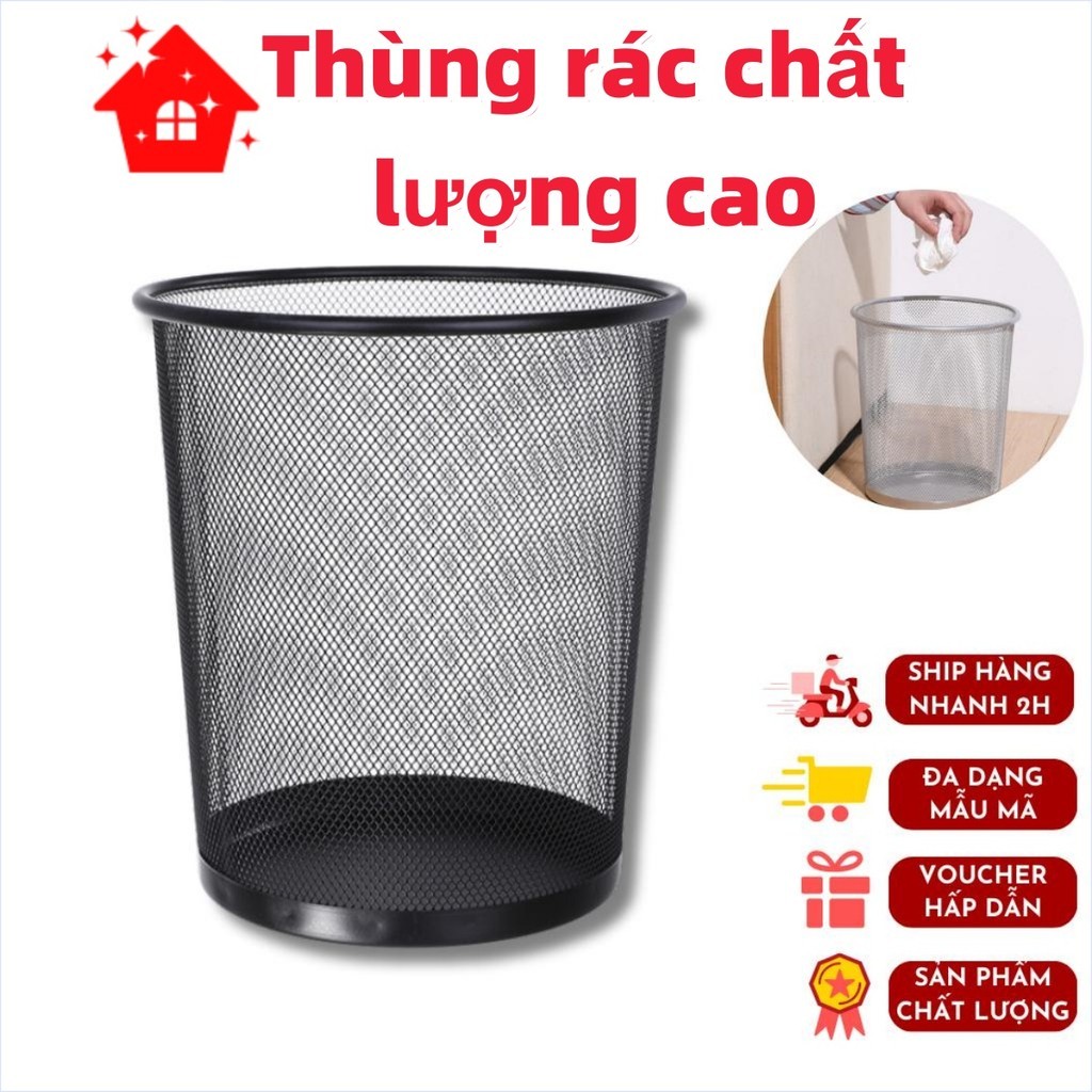 Thùng rác Sọt rác lưới tròn sang trọng FORSG | Shopee Việt Nam