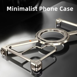 [Jlk] Ốp điện thoại từ tính không vành bằng hợp kim nhôm hình chữ Z cho Samsung Galaxy S24 Plus Ultra S24Ultra Vỏ cứng đệm kim loại