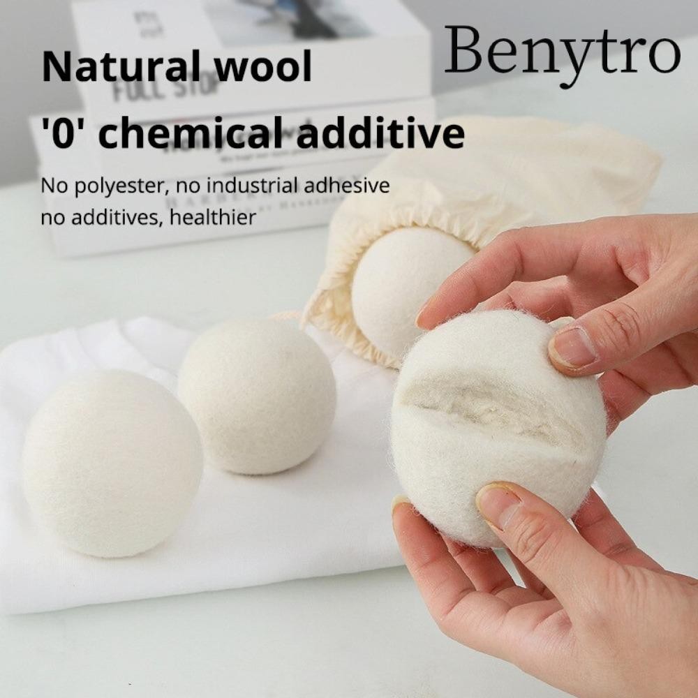 6 Quả Bóng Máy Sấy Len, Quả Bóng Giặt Nhà Mềm Có Thể Tái Sử Dụng, Giảm Tĩnh Điện 6-8cm Bộ Sấy Tăng Tốc Bóng