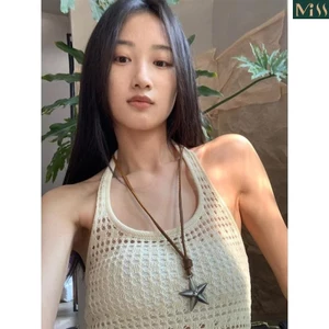 Miss * Có Thể Điều Chỉnh Dây Da Ngôi Sao Mặt Dây Chuyền Vòng Cổ Nữ Vintage Phong Cách Dân Tộc Boho Vòng Cổ Bông Tai Kẹp Trang Sức Truy Cập