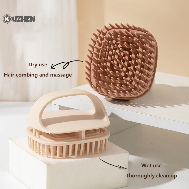Kuzhen Dầu Gội Bàn Chải Tắm Massage Da Đầu Lược Làm Sạch Da Đầu Hộ Gia Đình Gàu Tắm Bàn Chải Salon Dụng Cụ Làm Tóc HOT