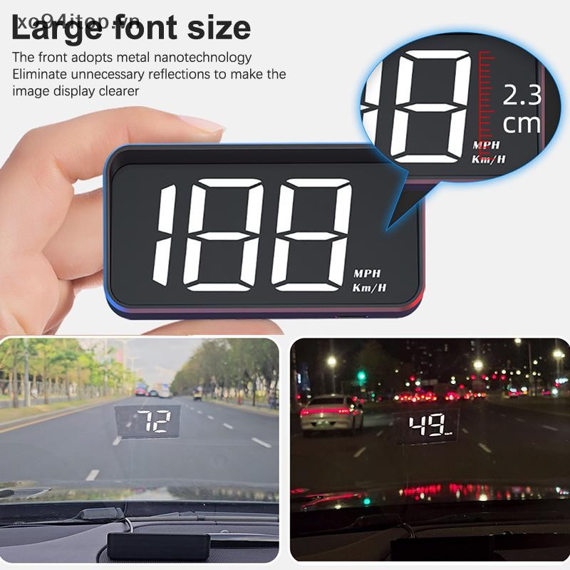 Xoitop Đồng Hồ Tốc Độ Ô Tô HUD GPS Lên Màn Hình Hiển Thị Đồng Hồ Tốc Độ Kỹ Thuật Số Kính Chắn Gió Máy Chiếu Cho Xe Tải Phụ Kiện Điện Tử Tự Động VN