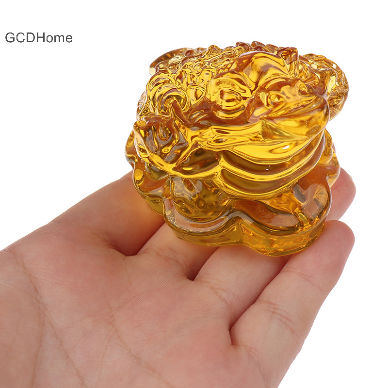 Gcdhome Trung Quốc Pha Lê Vàng Phong Thủy May Mắn Ếch HOT Trang Trí Nhà Cửa Quà Tặng