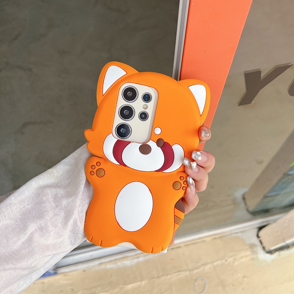 Dành Cho OPPO A18 A38 A58 A98 A79 A80 A77 A78 A60 A96 A95 A94 A93 A55 A54 A74 A53 A57 A73 A16 A54S A3PRO Ốp Điện Thoại Di Động Họa Tiết Gấu Trúc Màu Nâu Độc Đáo Silicon Vỏ Mềm