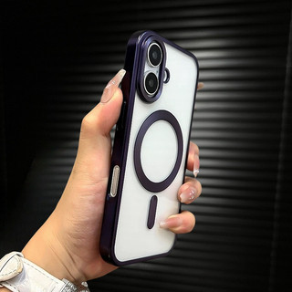 Mới 16 Pro Max Matte Titanium Grey Mạ Điện Từ Dành Cho iPhone 15 14 13 12 11 Pro Max 14Plus 15Plus 16Plus Ốp Mềm Siêu Mỏng
