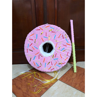 Trò chơi đập kẹo sinh nhật pinata hình bánh donut khổng lồ