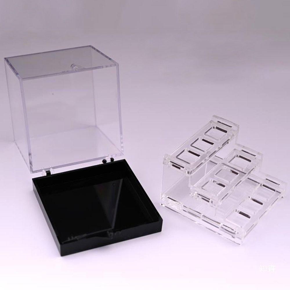 Hộp lưu trữ trong suốt CHEESELY, Giá trưng bày Acrylic Màn hình pha lê, Giá đỡ màn hình ba lớp đa chức năng Bộ sưu tập đá, đá & đá quý
