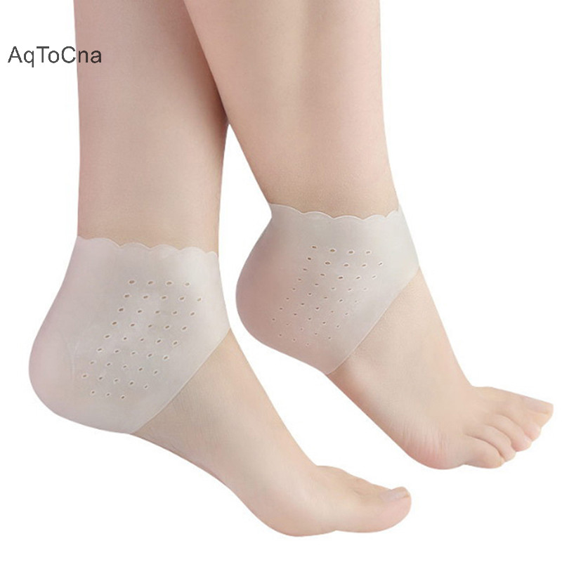 Aqtocna Nam Nữ Silicone Chân Chapped Chăm Sóc Dưỡng Ẩm Gel Gót Chân Tất Nứt Da HGVN
