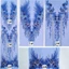 CPINCP Phoenix Tail Patch, Sequin Thêu DIY Sequin Thêu Vá, Trang Trí May Sequins Miếng Dán Váy