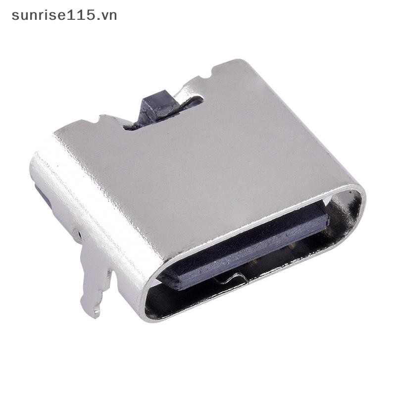 Srvn 10 Chiếc 2 Pin Micro USB Loại C Ổ Cắm Kết Nối USB 3.1 Type-C Nữ Jack Cắm Điện Dock Cho Cổng Sạc Điện Thoại Di Động.