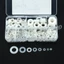 GAVESTO 500 Chiếc Máy Giặt Nylon, Con Dấu Phẳng O Ring Assortment Kit Máy Bay Miếng Đệm, M2-M10 8 Kích Cỡ Đen Trắng Cách Nhiệt Vòng Đệm