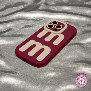 Ốp Điện Thoại Chữ Cái Đơn Giản Cho iPhone 16 15 14 13 12Pro Max 11 XR XS Max 7 8 Plus SE2020 Vỏ Điện Thoại Hoạt Hình Cho iPhone 16Pro 16Plus 16Pro Max Vỏ Mềm JKP