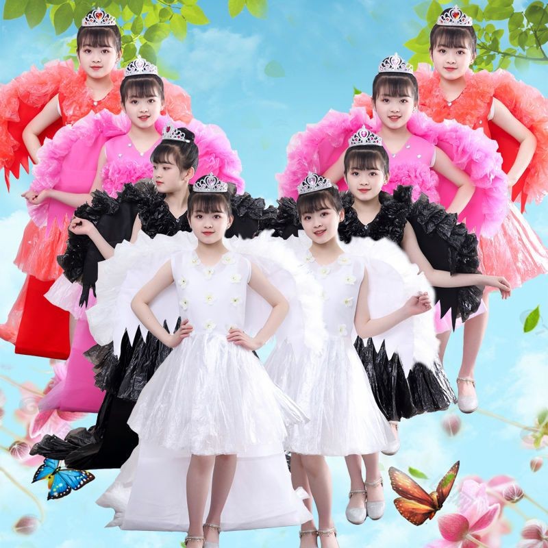 儿童环保时装秀衣服 diy创意亲子服Quần áo thời trang thân thiện với môi trường dành cho trẻ em diy Creative Parent-Con 10.6