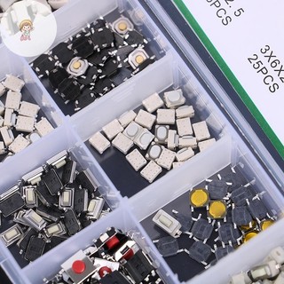 TWE 250 Cái 10 Loại Nút Nhấn Xúc Giác Chìa Khóa Ô Tô Nút Cảm Ứng Microswitch VN