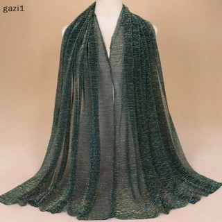 [Gazi1] 1 Khăn Lấp Lánh Nữ Hồi Giáo Shimmer Hijab Nhăn Khăn Choàng Sáng Bóng Khăn Trùm Đầu Hồi Giáo Mỏng Trong Suốt Phụ Kiện Dự Tiệc Boutique