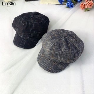 Mũ trẻ em mùa thu và mùa đông, mũ nhọn, mũ kẻ sọc người Anh, mũ bát giác, phiên bản tiếng Hàn của phiên bản tiếng Nhật của mũ nồi cho bé gái