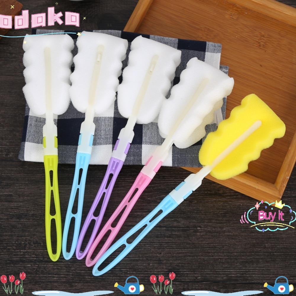 Bàn chải cốc xốp ODAKA, Bàn chải bình sữa di động có thể gập lại, Bàn chải làm sạch cốc có thể tháo rời hữu ích Chai cổ hẹp