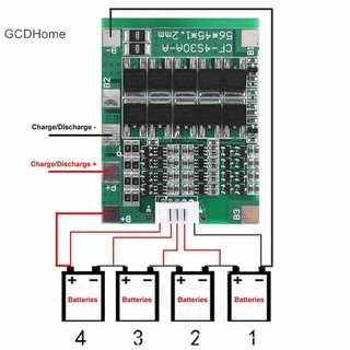 Gcdhome 4S 14.8v 30a bms pcb bảng bảo vệ 18650 li-ion tế bào cân bằng HOT