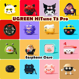 [imamura] Dành cho Ốp lưng UGREEN HiTune T3 Pro Vỏ tai nghe silicon mềm sáng tạo Vỏ bọc NO.2