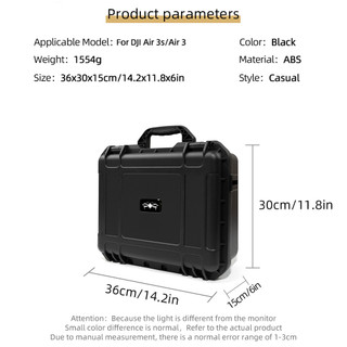 Dành Cho DJI Air 3S Túi Bảo Quản Chống Cháy Nổ Hộp Air 3 Có Màn Hình Túi Đeo Vai Chống Thấm Nước Hộp Đựng RC 2 / RC-N3 Điều Khiển Từ Xa